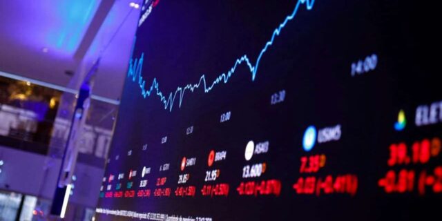 Ibovespa registra leve alta impulsionada por bancos, alcançando 129 mil pontos, porém preocupações com a China limitam ganhos